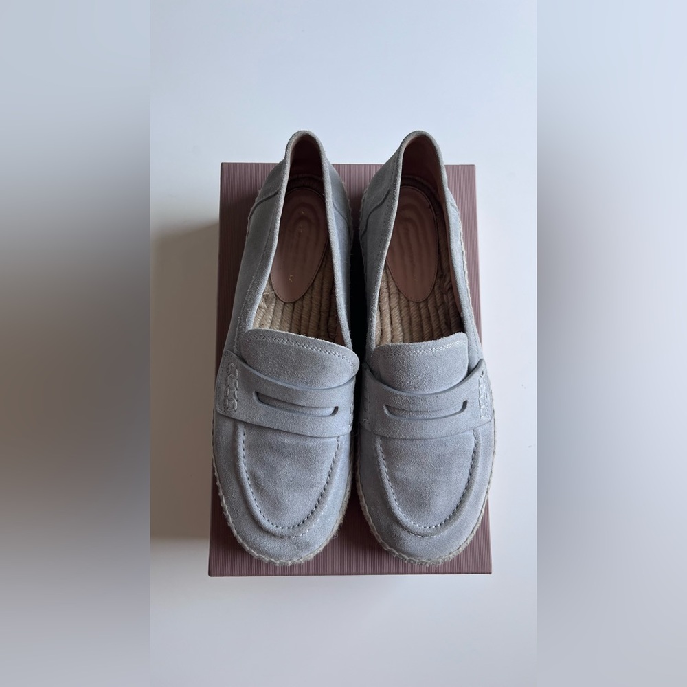 Gray Suede Loafers